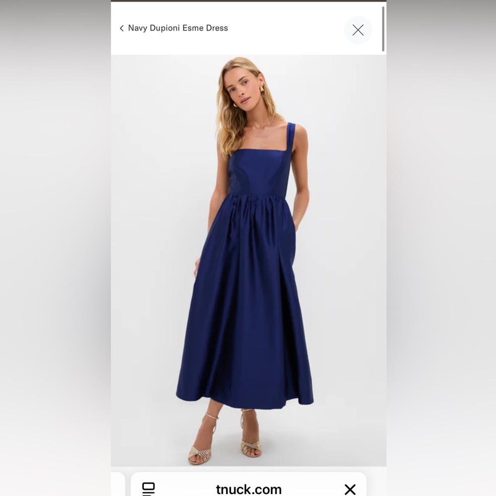 Tuckernuck Dupioni Esme Navy Dress